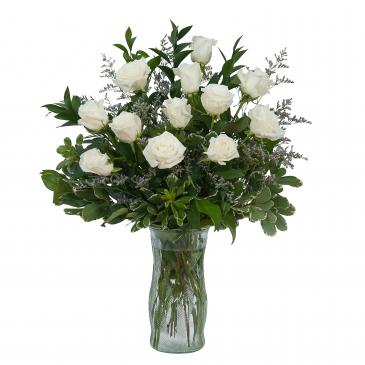 White Rose Elegance One sided in Roswell, NM | BARRINGER'S BLOSSOM SHOP