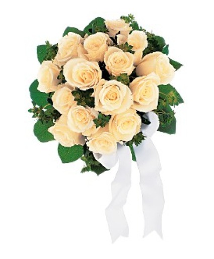 White Rose Nosegay Wedding Bouquet