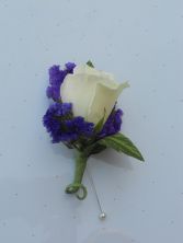White Rose with Statice  