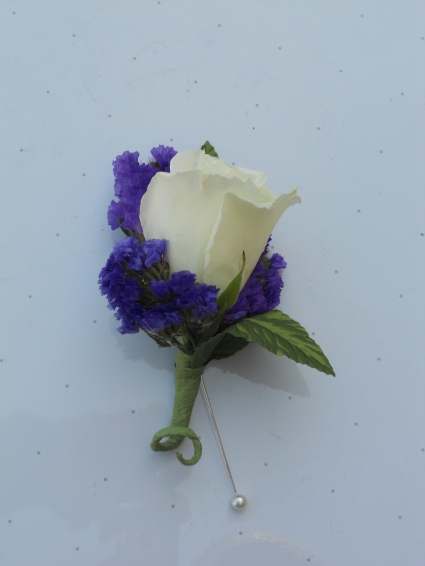 White Rose with Statice  
