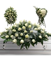 White Roses 3 Piece Set 