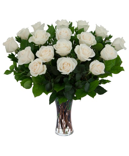 White Roses 18 Stems 