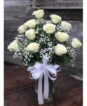 White Roses Dozen  