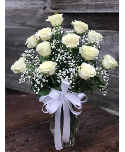 White Roses Dozen  