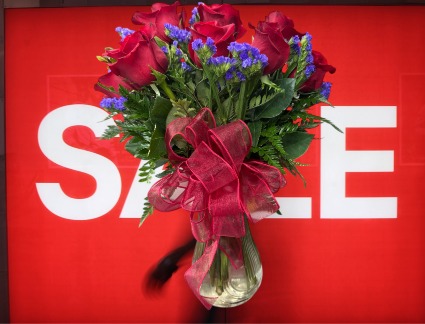 Red Roses  50Th Anniversary Special Vase Arrangement