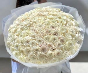 White Roses Wrapped 