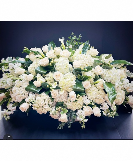 White Serenity  Casket Spray 