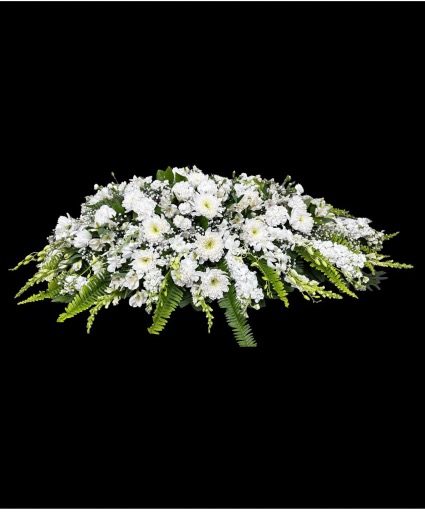 White Serenity Full Casket Spray 
