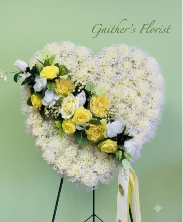 White Silk Heart Silk  in Talladega, AL | GAITHER'S FLORIST