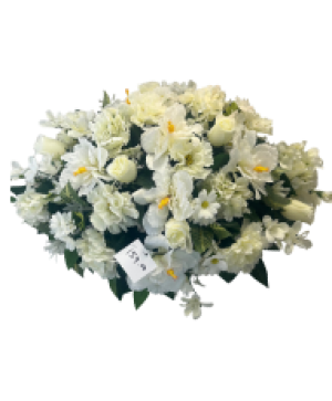 White  Silkl Tombstone Saddle 