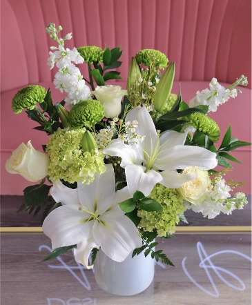 White Simplicity Vase Arrangement in Trenton, ON | Designs by Alexis Rose