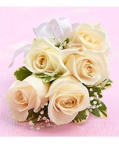White Spray Rose Corsage  
