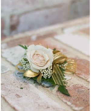 White Spray Rose Corsage  