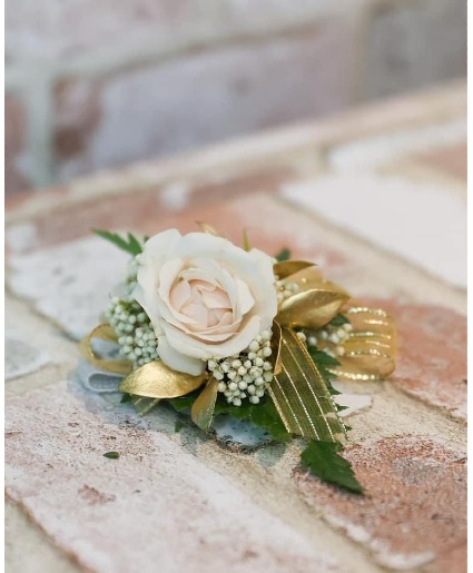 White Spray Rose Corsage  
