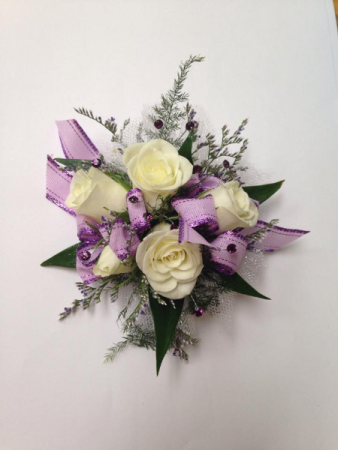 White Spray Rose Wrist Corsage 