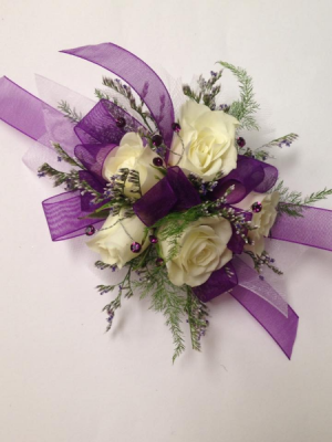 White Spray Rose Wrist Corsage 