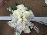 White Spray Roses Wrist Corsage
