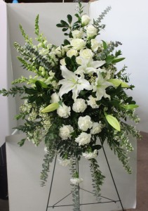 Peaceful White Blooms Standing spray