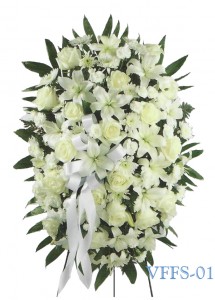 White Standing Spray Funeral Spray