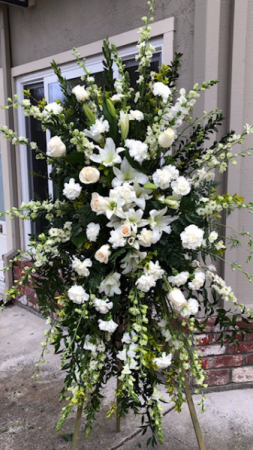 Elegant White Standing Spray Standing Spray