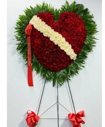 White striped Red Heart 