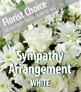 White Sympathy Arrangement Custom White Sympathy Arrangement