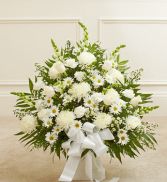 White Sympathy Floor Arrangement 