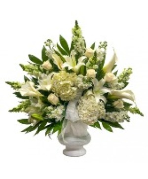 WHITE URN sympathy
