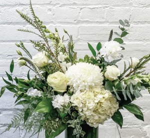 White Victorian Garden  Vase 