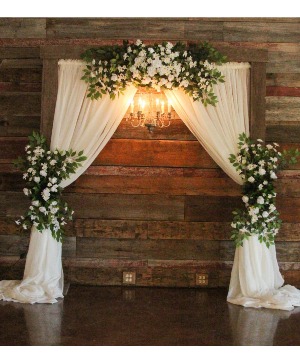 White Wedding  Silk Wedding Arch 
