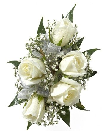 White Whispers Corsage Fresh Flowers