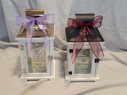 White Wooden Lantern  White Wooden Lantern