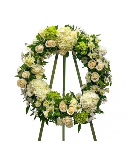 White Wreath sympathy 