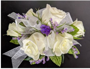 white wrist corsage corsage