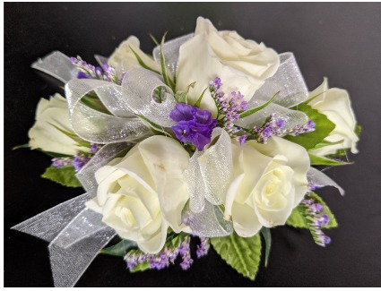 white wrist corsage corsage