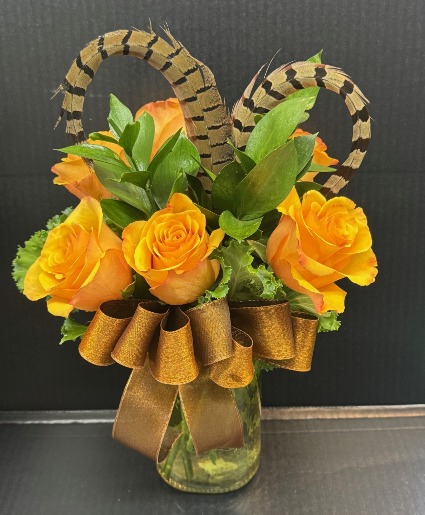 Wild Ember Rose Arrangement