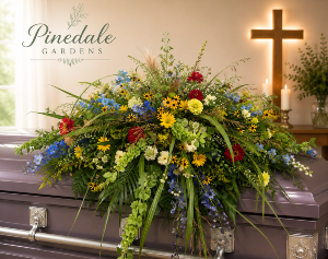 Wild Flower Field Casket Spray 