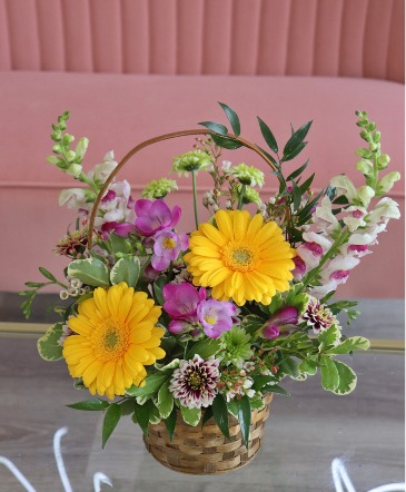 Wild Garden  Basket Arrangement in Trenton, ON | Designs by Alexis Rose