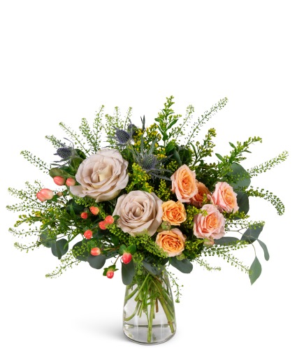 Wild Heather Rose Flower Arrangement