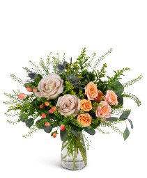 Wild Heather Rose Flower Arrangement
