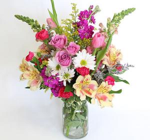 wild flower  Mason Jar