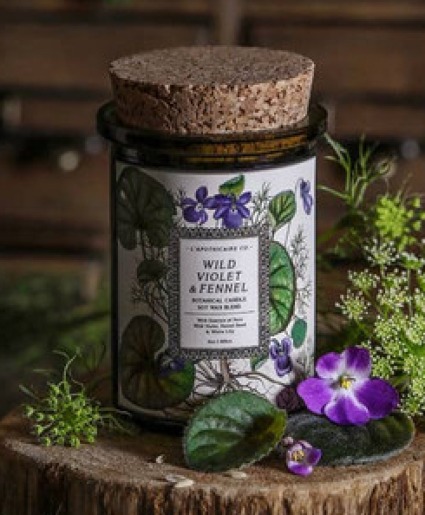Wild Violet & Fennel 6oz Candle that Burns 40 Hours