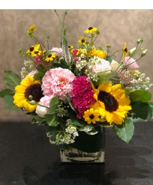 Wildflower Field Cube Arrangement