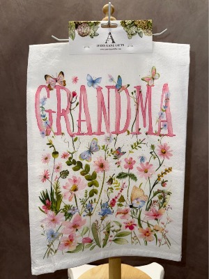 Wildflower Grandma Tea Towel Gift Item