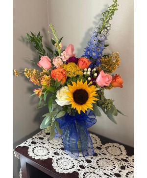 WILDFLOWER WHIMSY VASE ARRANGEMENT
