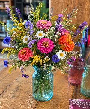 Wildflower Zinnia Vase Arrangement 