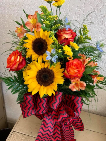 Wildflowers and Roses Graduation Arm Bouquet