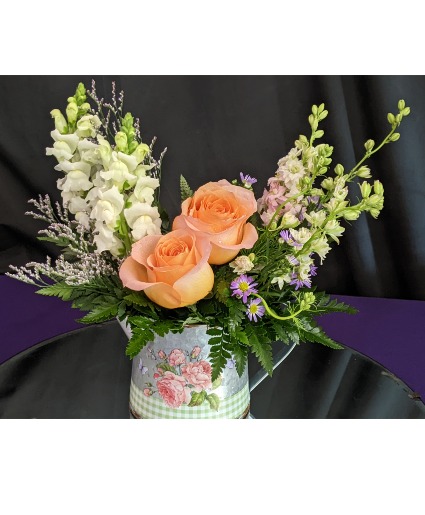 Wildflowers and Roses Watering can  
