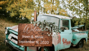 (Willow Hill Lodge) Eucalyptus Sign  Ceremony Flowers 