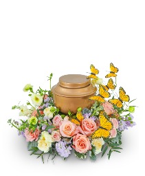 Wind Beneath My Wings Urn Surround Flower Arrangement